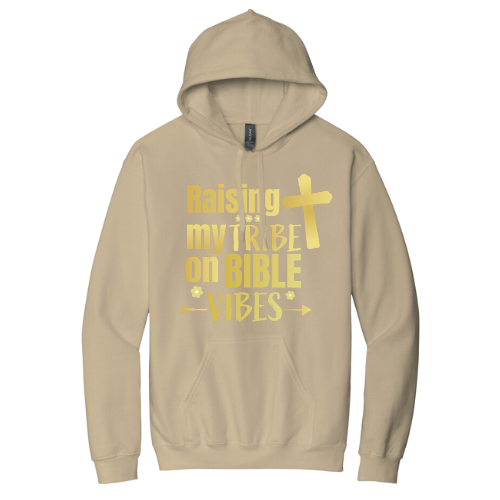 Hooded Sweatshirt - Raising My Vibes (Sand)
