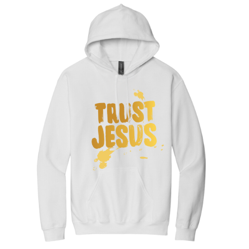 Hooded Sweatshirt - Trust Jesus (White)