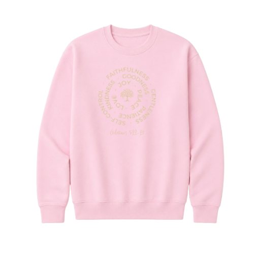Crewneck Sweatshirt - Fruit of the Spiritt (Pink)