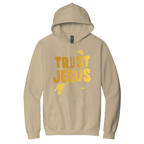 Hooded Sweatshirt - Trust Jesus (Sand)