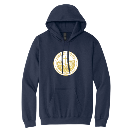 Hooded Sweatshirt - Walk By Faith (Navy)