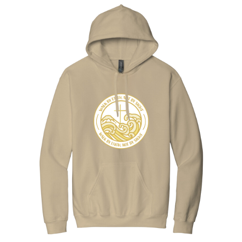 Hooded Sweatshirt - Walk By Faith (Sand)