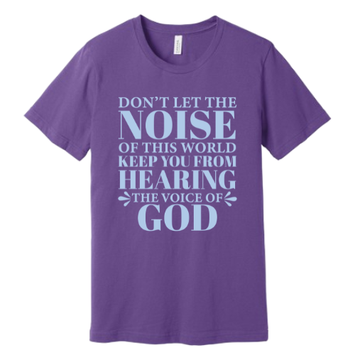 Unisex Jersey Short Sleeve Tee. Voice Of God (Purple)