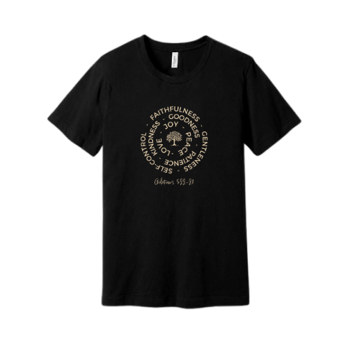 Unisex Jersey Short Sleeve Tee. Fruit of the Spirit (Black)
