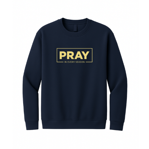 Crewneck Sweatshirt - Pray Every Season (Navy)