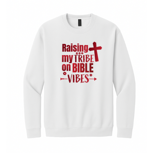 Crewneck Sweatshirt - Raising my Tribe (White)