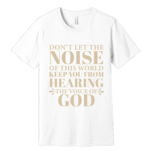 Unisex Jersey Short Sleeve Tee. Voice Of God (White)
