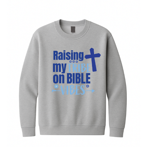Crewneck Sweatshirt - Raising my Tribe (Grey)