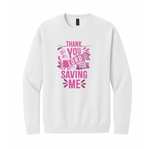 Crewneck Sweatshirt - Thank You Lord (White)