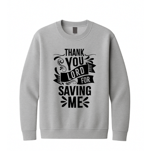 Crewneck Sweatshirt - Thank You Lord (Grey)