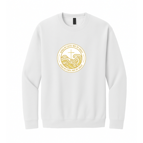 Crewneck Sweatshirt - Walk By Faith (White)