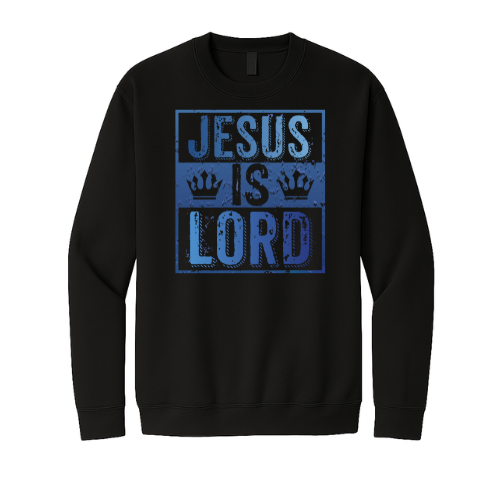Crewneck Sweatshirt - Jesus is Lord (Black)
