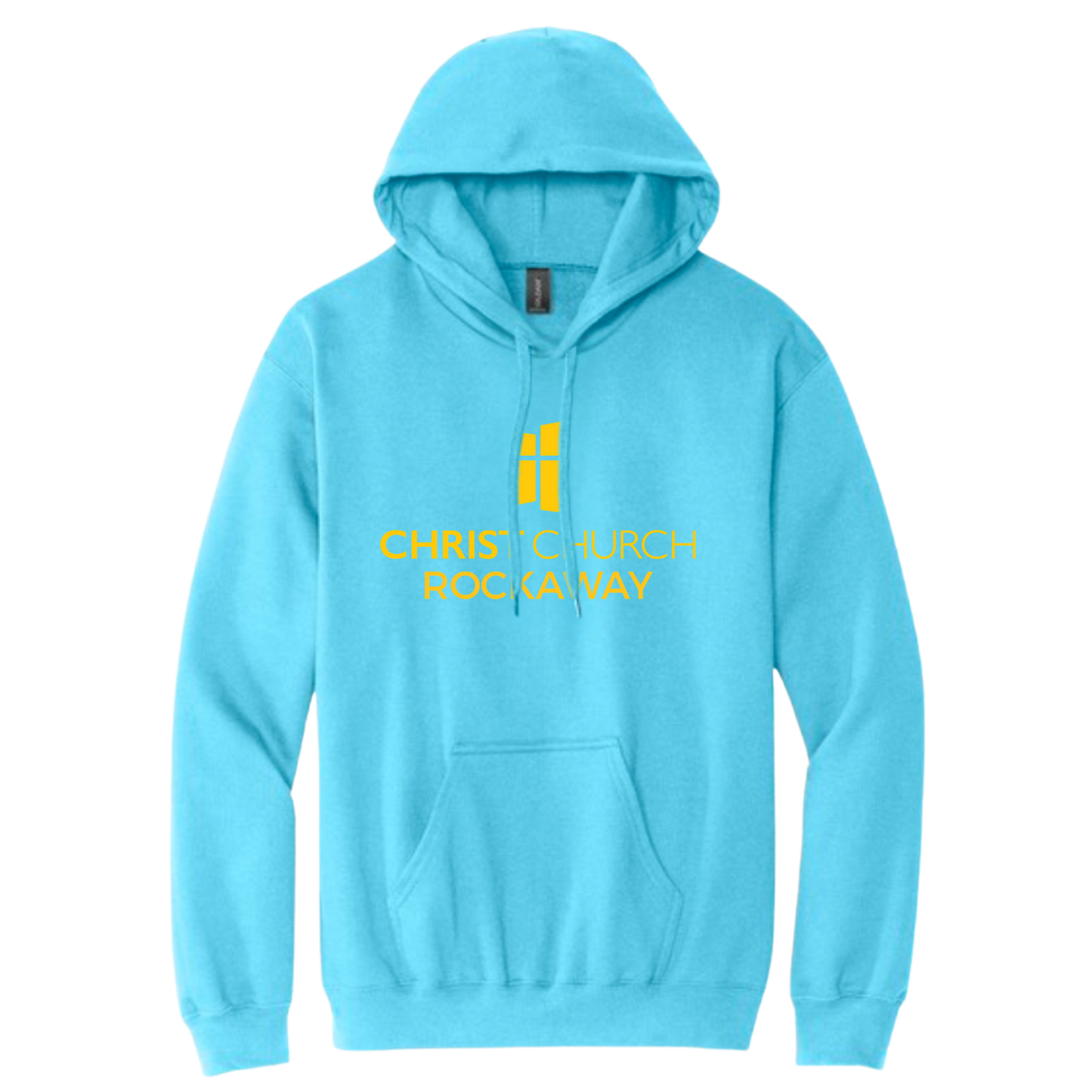 Hooded Sweatshirt - Christ Church Logo Rockaway (Sky blue)