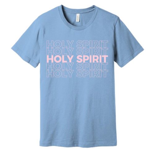Unisex Jersey Short Sleeve Tee. Holy Spirit (Sky Blue)