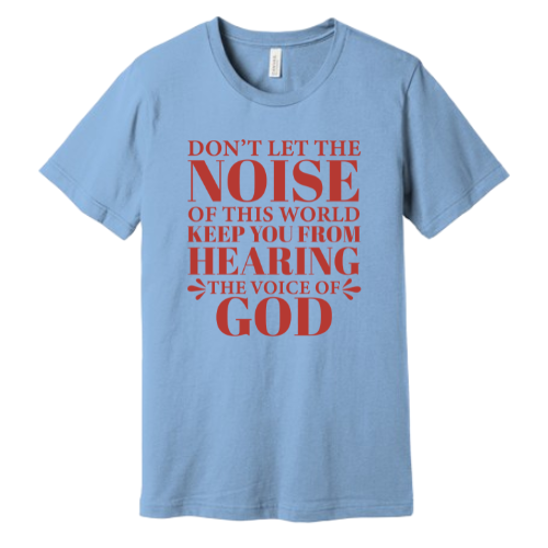 Unisex Jersey Short Sleeve Tee. Voice Of the God (Sky Blue)
