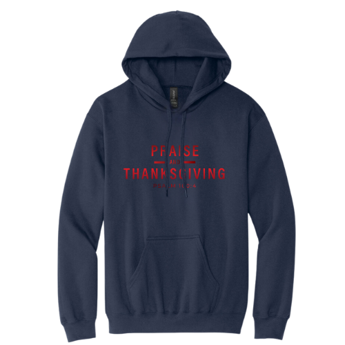 Hooded Sweatshirt - Praise Thanksgiving (Navy)