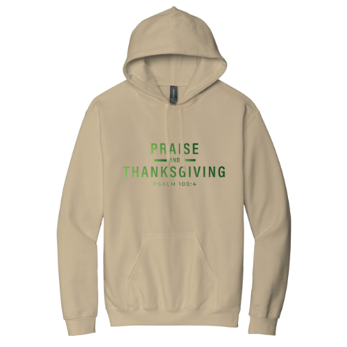 Hooded Sweatshirt - Praise Thanksgiving (Sand)