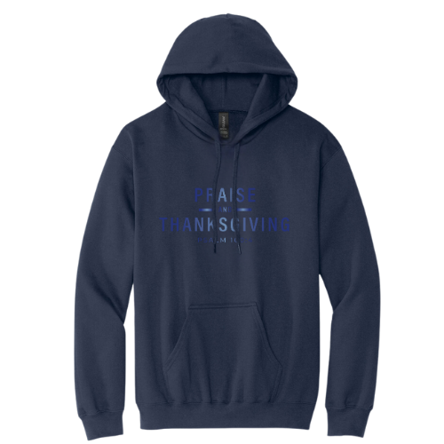 Hooded Sweatshirt - Praise Thanksgiving (Navy)