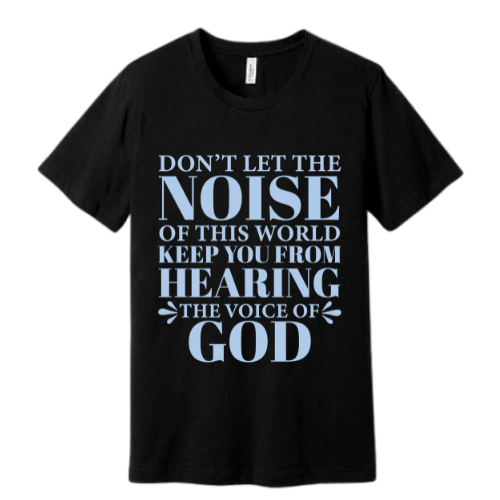Unisex Jersey Short Sleeve Tee. Voice Of God (Black)
