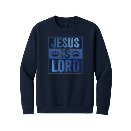 Crewneck Sweatshirt - Jesus is Lord (Navy)