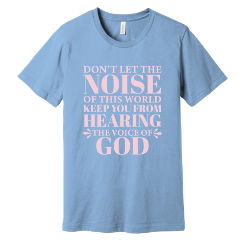 Unisex Jersey Short Sleeve Tee. Voice Of the God (Sky Blue)