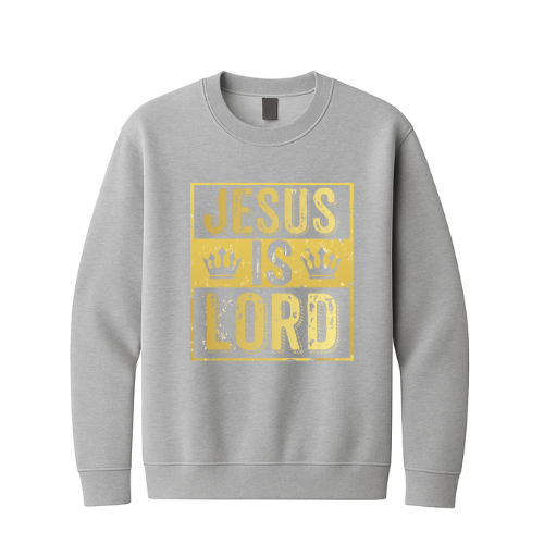 Crewneck Sweatshirt - Jesus is Lord (Grey)