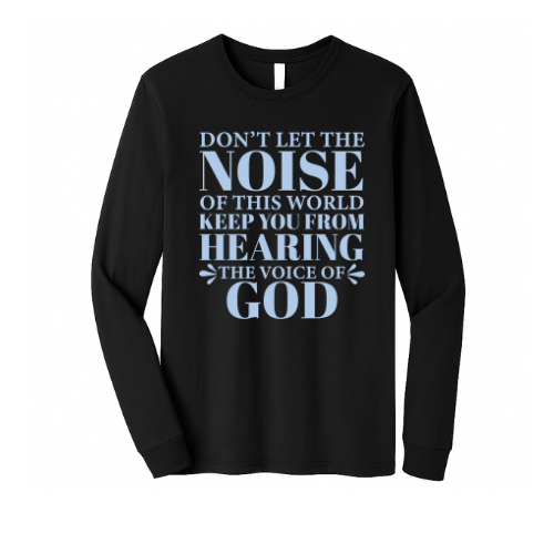 Unisex Jersey Long Sleeve Tee - Voiced Of God (Black)