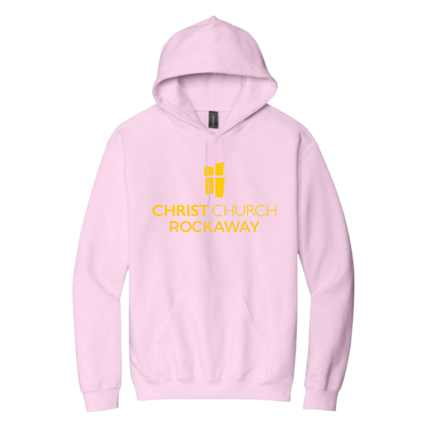 Hooded Sweatshirt - Christ Church Logo Rockaway (Pink)