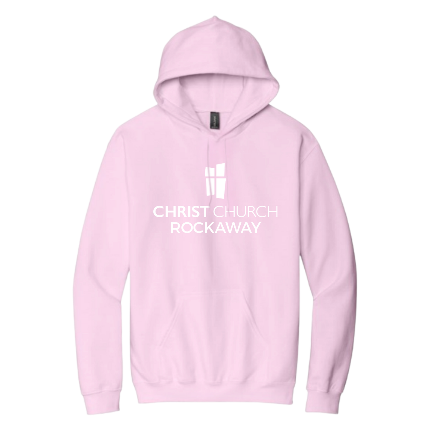 Hooded Sweatshirt - Christ Church Logo Rockaway (Pink)