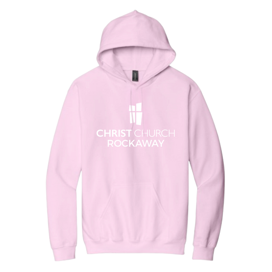 Hooded Sweatshirt - Christ Church Logo Rockaway (Pink)