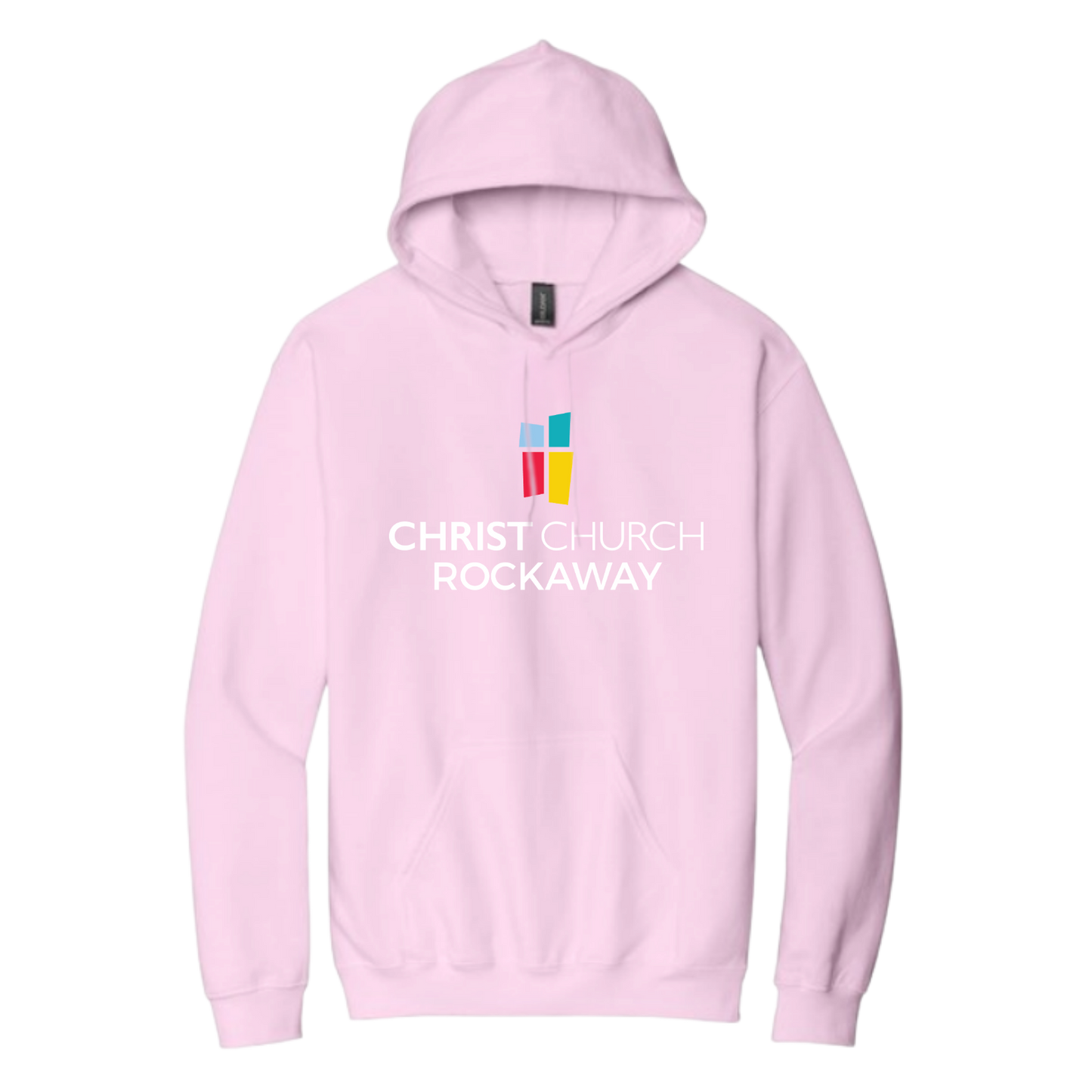 Hooded Sweatshirt - Christ Church Logo Rockaway (Pink)