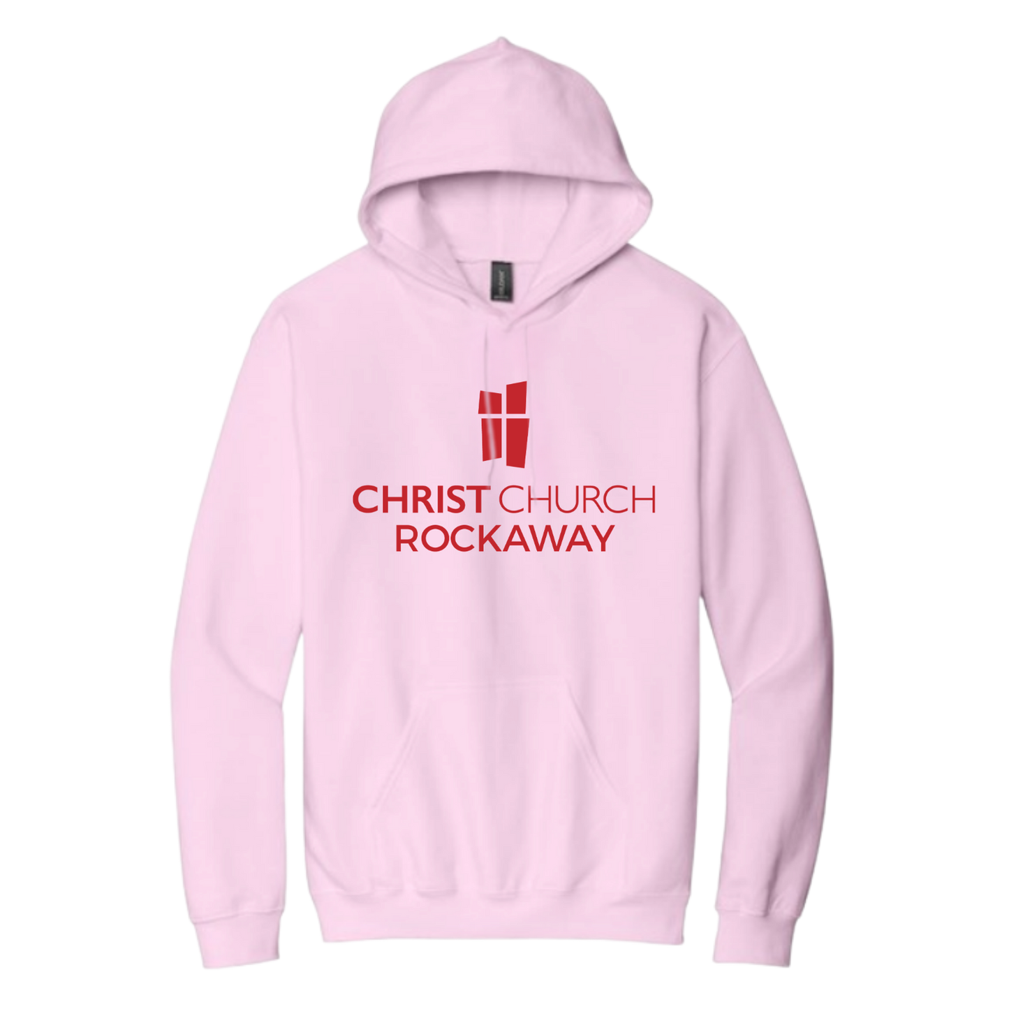 Hooded Sweatshirt - Christ Church Logo Rockaway (Pink)