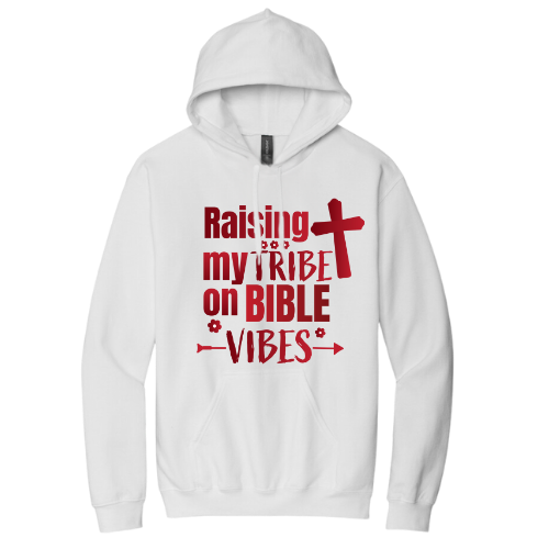Hooded Sweatshirt - Raising My Vibes (White)