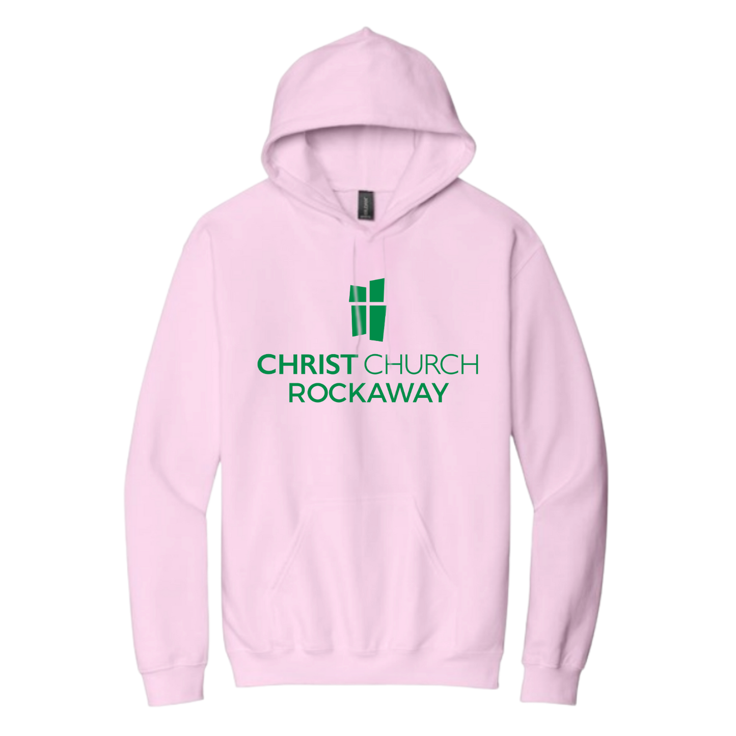 Hooded Sweatshirt - Christ Church Logo Rockaway (Pink)