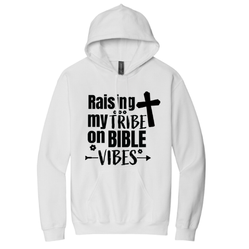 Hooded Sweatshirt - Raising My Vibes (White)