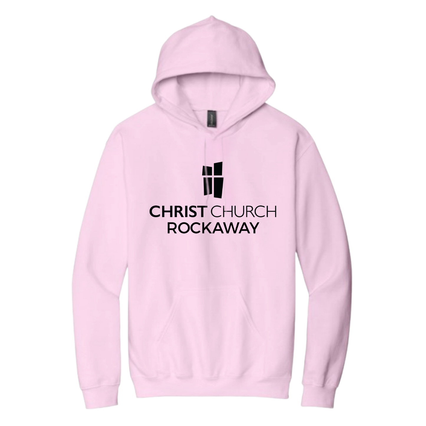 Hooded Sweatshirt - Christ Church Logo Rockaway (Pink)