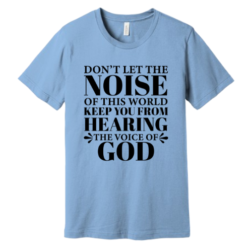 Unisex Jersey Short Sleeve Tee. Voice Of the God (Sky Blue)