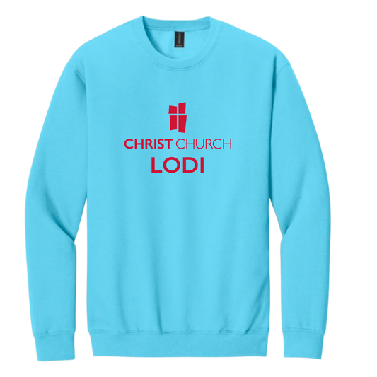Crewneck Sweatshirt - Christ Church Lodi (Sky Blue)