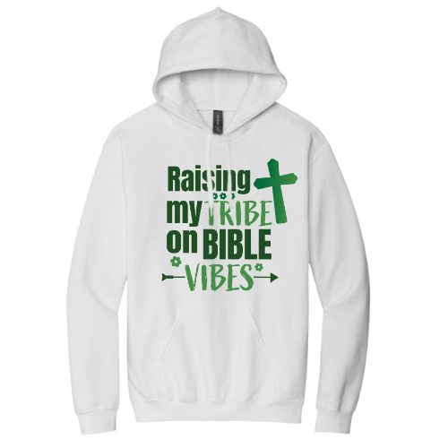 Hooded Sweatshirt - Raising My Vibes (White)
