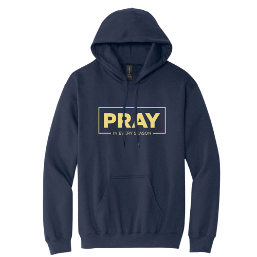 Hooded Sweatshirt - Pray Every Season (Navy)