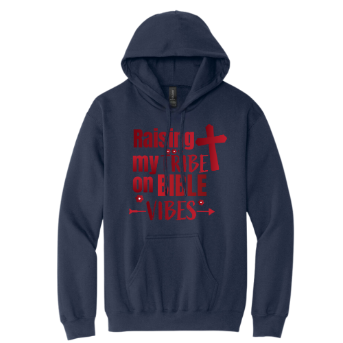 Hooded Sweatshirt - Raising My Vibes (Navy)