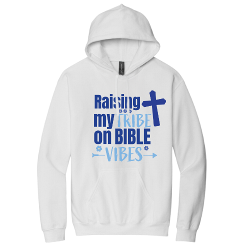 Hooded Sweatshirt - Raising My Vibes (White)