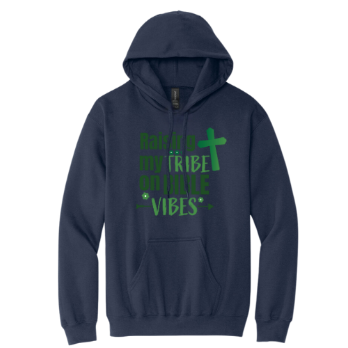 Hooded Sweatshirt - Raising My Vibes (Navy)