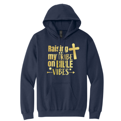 Hooded Sweatshirt - Raising My Vibes (Navy)