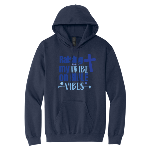Hooded Sweatshirt - Raising My Vibes (Navy)