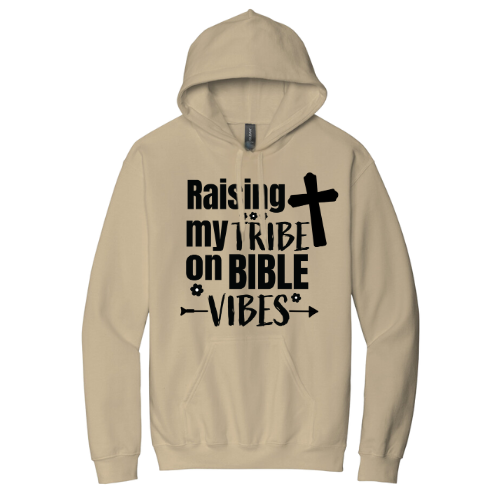 Hooded Sweatshirt - Raising My Vibes (Sand)