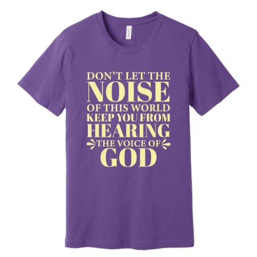 Unisex Jersey Short Sleeve Tee. Voice Of God  (Purple)