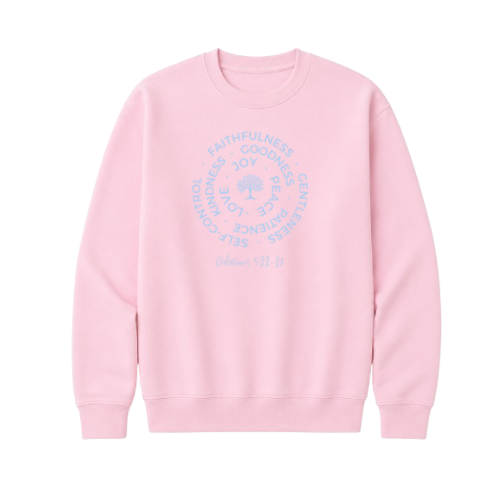 Crewneck Sweatshirt - Fruit of the Spiritt (Pink)
