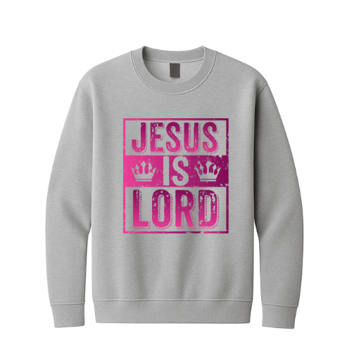 Crewneck Sweatshirt - Jesus is Lord (Grey)