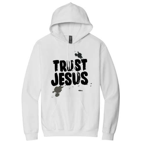Hooded Sweatshirt - Trust Jesus (White)